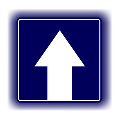Ahead Only, One way traffic sign