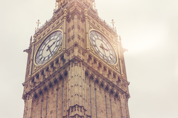Close up detail of Big Ben, London