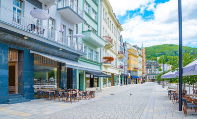 World-famous for its mineral springs, the town of Karlovy Vary (