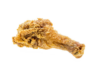 Fried chicken isolated white background