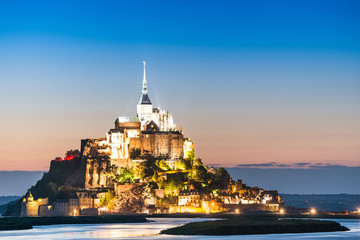 Le Mont-Saint-Michel in the twilight
