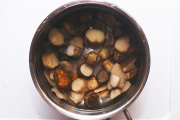 mushrooms cooked in a pan
