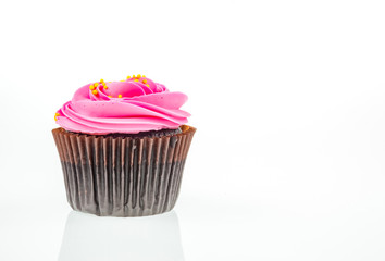 Chocolate Cupcakes on white background