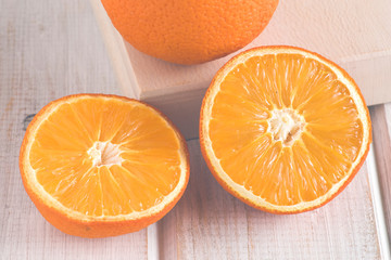 oranges on white wood
