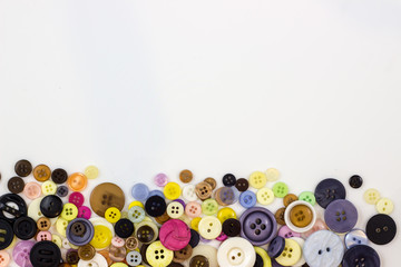 buttons on white background