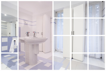 Contemporary bathroom in modern house