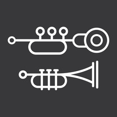 Trumpet Vector Icons