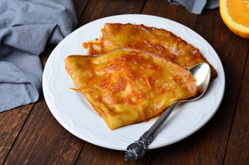 Crepe Suzette, Crepes with Orange Sauce © julie208