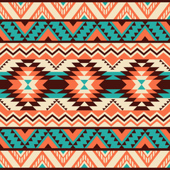 Ethnic ornament. Seamless Navajo pattern. Vector Illustration - obrazy, fototapety, plakaty
