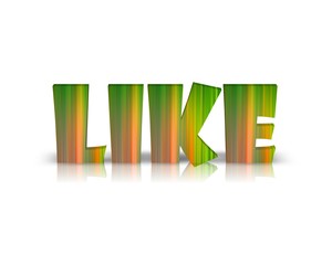 Obraz premium like 3d wort