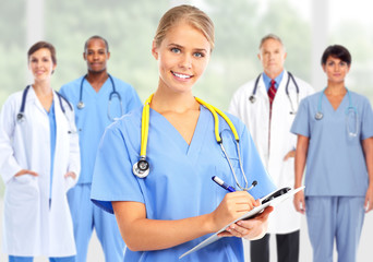 Fototapeta premium Group of hospital doctors.