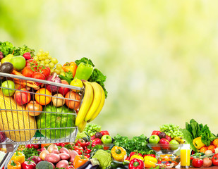 Grocery shopping cart.