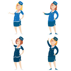Set of Stewardess