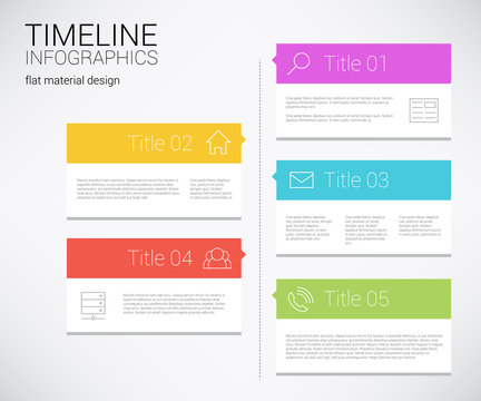 Modern timeline design template