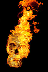 burning skull