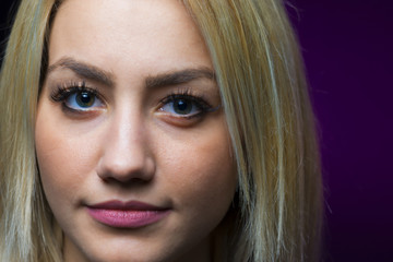 Fototapeta premium close up of face of beautiful young woman