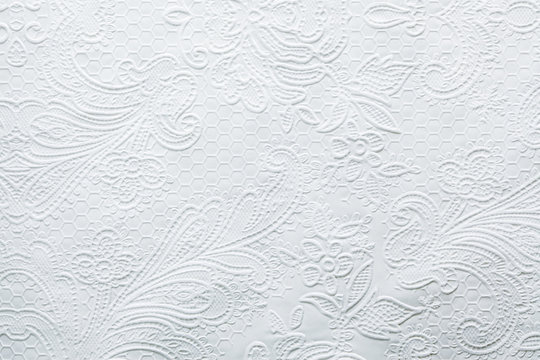 White embossed wedding style paper background