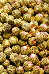 Fototapeta na wymiar Dried flowers tea, jasmine tea