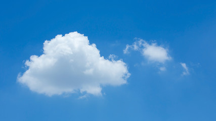 Naklejka na ściany i meble single cloud on clear blue sky background