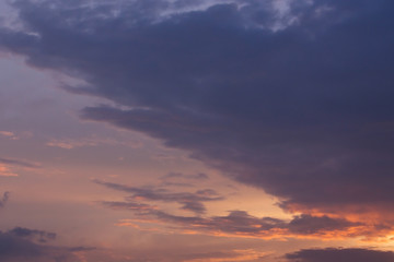 Naklejka na ściany i meble twilight sunset sky with colorful cloud background