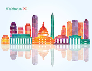 Washington Dc skyline. Vector illustration - 102232269