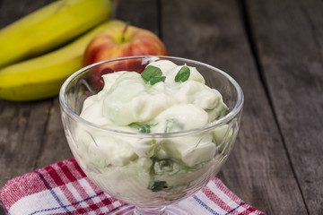 cottage cheese with kiwi