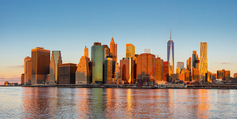 Panorama de la ville de New York - Manhattan et quartier des affaires au
