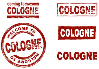 Ink stamp set city Cologne