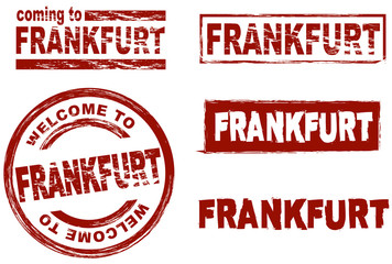 Ink stamp set city Frankfurt