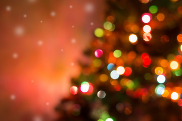christmas background, image blur bokeh defocused lights