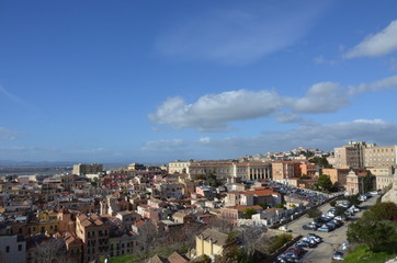 Fototapeta premium View of the city of Cagliari, Sardinia, Italy 