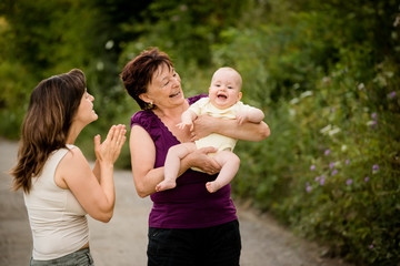 Generations - grandmother, mother, baby