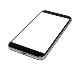 Smartphone isoliert mit copy space, weiss