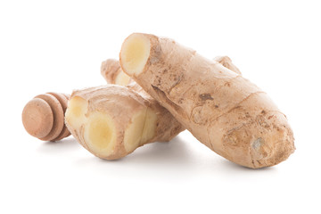 Fototapeta premium Ginger root on white