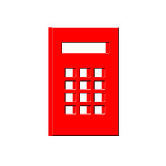 Calculator icon on white background.