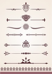 Page and text dividers and decorative design elements