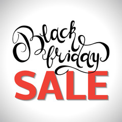 Black friday sale. Vector hand-drawing Lettering.