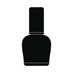 Nail polish bottle black simple icon