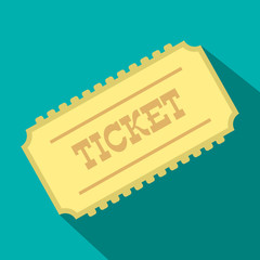 Train ticket flat icon