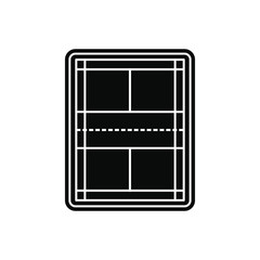 Tennis court black simple icon