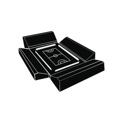 Open soccer field black simple icon