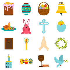 Easter flat icons