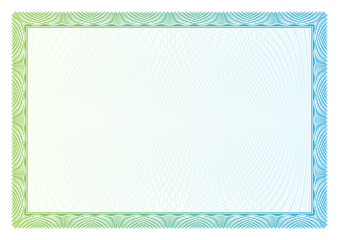 Certificate. Vector pattern that is used in currency and diplomas - obrazy, fototapety, plakaty