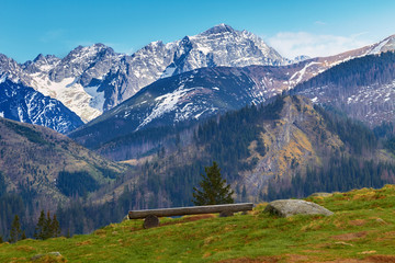 View of the High Tatras to the Polish