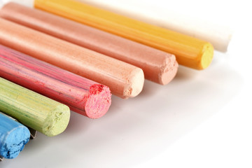 chalks in a variety of colors