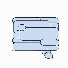 Vector modern sms or message icons. Bubble speech 