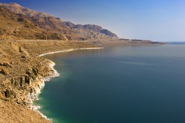 Fototapeta na wymiar Jordan. Coastline of the Dead Sea