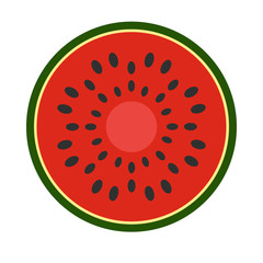 Sliced watermelon flat icon