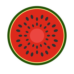 Sliced watermelon flat icon
