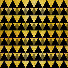 Gold glitter black triangles